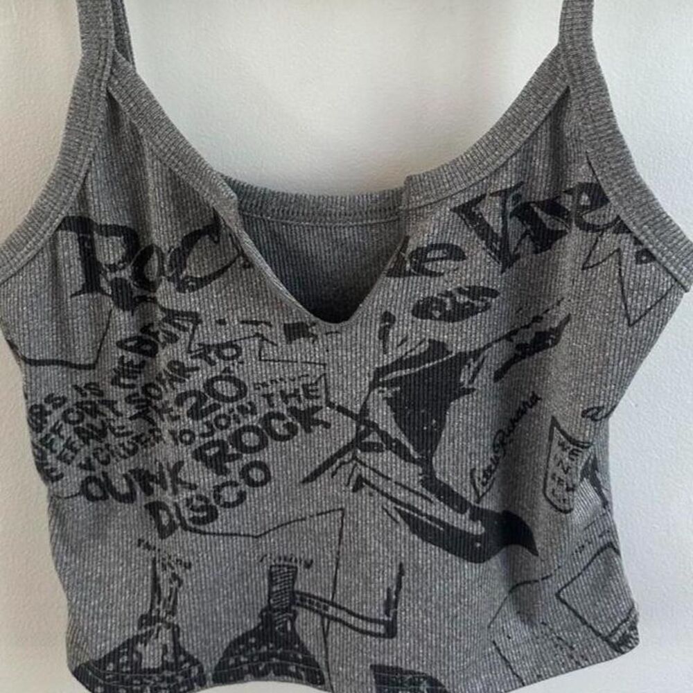 American-vintage Women's Grey Crop-top